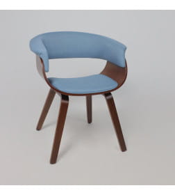Кресло MODY, ткань, небесный XC188-26/орех