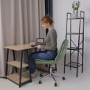 Кресло LOLA, темно-зеленая рогожка GY91-14/хром (116338) 