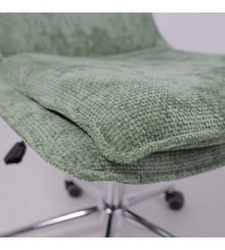 Кресло LOLA, темно-зеленая рогожка GY91-14/хром