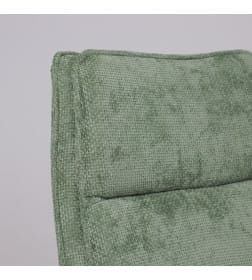 Кресло LOLA, темно-зеленая рогожка GY91-14/хром