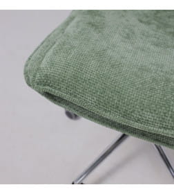 Кресло LOLA, темно-зеленая рогожка GY91-14/хром