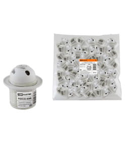 Патрон Е27 с кольцом, термостойкий пластик, белый, TDM SQ0335-0008