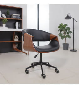 Кресло барное ANGARA, экокожа, черный/черный