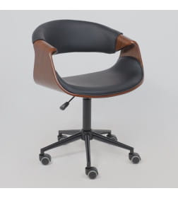 Кресло барное ANGARA, экокожа, черный/черный