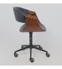 Кресло барное ANGARA, экокожа, черный/черный