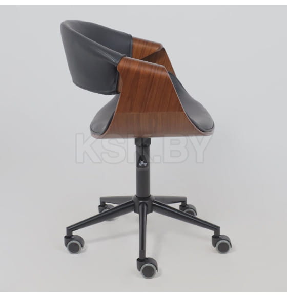 Кресло барное ANGARA, экокожа, черный/черный (115485) 