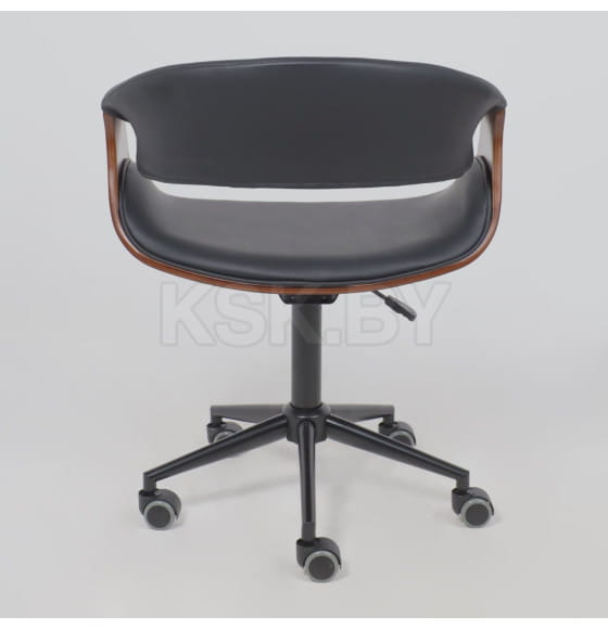 Кресло барное ANGARA, экокожа, черный/черный (115485) 