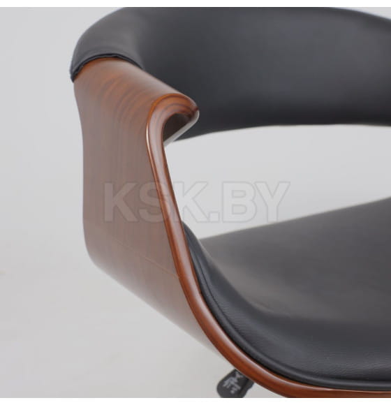 Кресло барное ANGARA, экокожа, черный/черный (115485) 