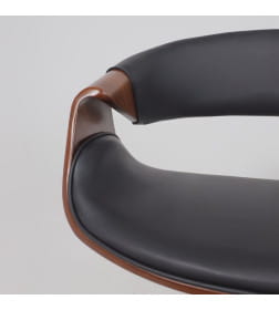 Кресло барное ANGARA, экокожа, черный/черный