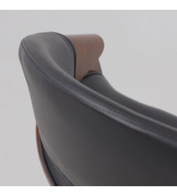 Кресло барное ANGARA, экокожа, черный/черный