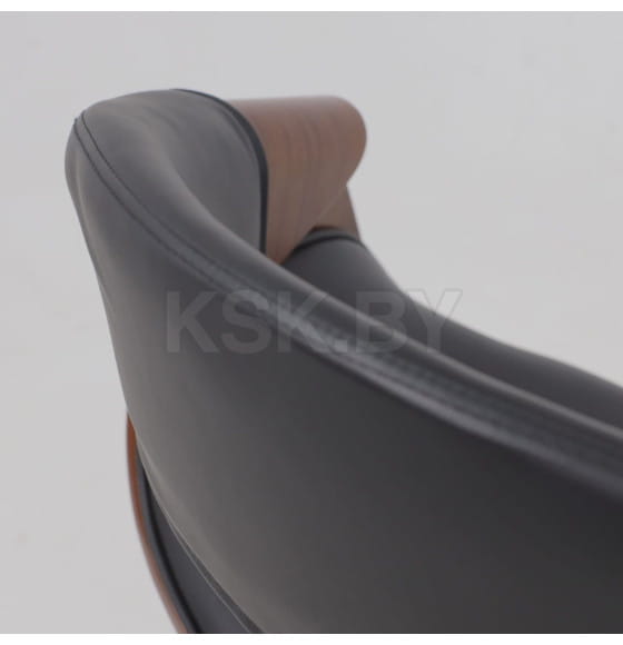 Кресло барное ANGARA, экокожа, черный/черный (115485) 