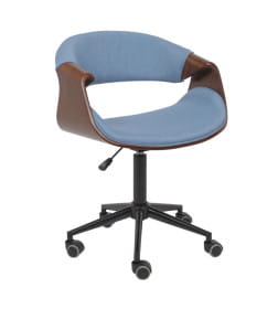 Кресло барное ANGARA, ткань, небесный XC188-26/черный