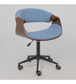 Кресло барное ANGARA, ткань, небесный XC188-26/черный