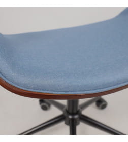 Кресло барное ANGARA, ткань, небесный XC188-26/черный