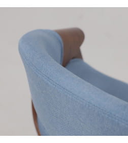 Кресло барное ANGARA, ткань, небесный XC188-26/черный