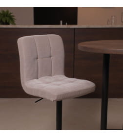 Стул барный LOGOS, серый шенилл Ote Canna 452/черный