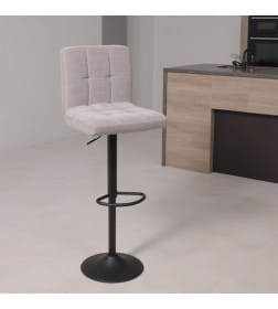 Стул барный LOGOS, серый шенилл Ote Canna 452/черный