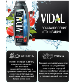 Гель для душа VIDAL "ЭНЕРГИЯ И СПОРТ" 500мл