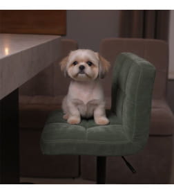 Стул барный LOGOS, темно-зеленый шенилл Ote Canna 352/черный