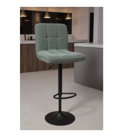 Стул барный LOGOS, темно-зеленый шенилл Ote Canna 352/черный