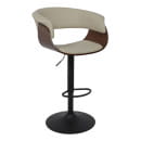 Стул барный ROSSI, экокожа, кремовый C-18/черный (115483) 