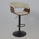 Стул барный ROSSI, экокожа, кремовый C-18/черный (115483) 