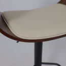 Стул барный ROSSI, экокожа, кремовый C-18/черный (115483) 