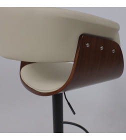 Стул барный ROSSI, экокожа, кремовый C-18/черный