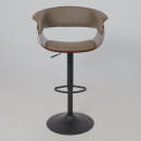 Стул барный ROSSI, экокожа, шоколадный C-5/черный (116839) 