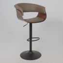 Стул барный ROSSI, экокожа, шоколадный C-5/черный (116839) 