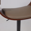 Стул барный ROSSI, экокожа, шоколадный C-5/черный (116839) 