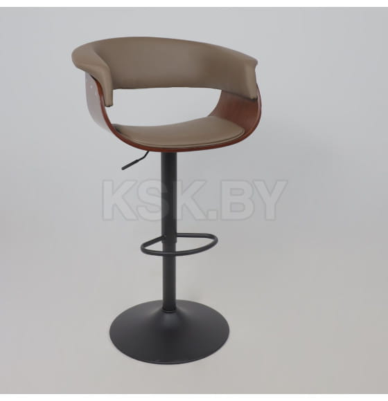 Стул барный ROSSI, экокожа, шоколадный C-5/черный (116839) 