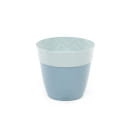 Горшок цветочный "Милана" Ø170 мм с поддонником-стаканом - 2 л (горшок светло-серый, поддонник серо-голубой) Полесье 06735, пласти (06735) 