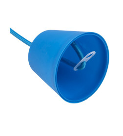 Патрон Е27 пластиковый с подвесом 1 м, синий TDM SQ0335-0066