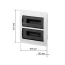 Бокс ЩРВ-П-24 модуля, встраиваемый, пластик, IP41 TDM SQ0902-0006 (SQ0902-0006) 