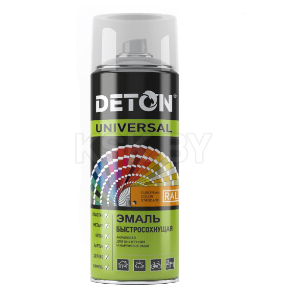 Эмаль аэрозольная акриловая DETON UNIVERSAL быстросохнущая, RAL 7024 графитовый серый, 520 мл