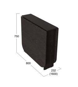 Стол-книжка Т1, 232(1600)х800 мм венге цаво