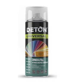 Эмаль аэрозольная алкидная DETON UNIVERSAL атмосферостойкая, RAL 7043 графитовая, 520 мл