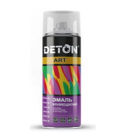 Эмаль аэрозольная флуоресцентная DETON ART, оранжевая, 520 мл