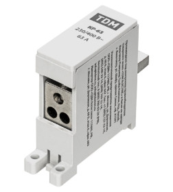 Клемма распределительная на DIN-рейку КР-63 1П 63А (3х10мм²) TDM SQ0823-0111