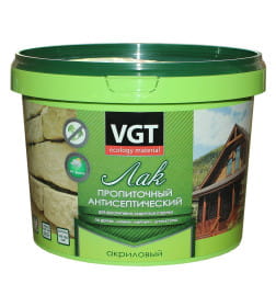 Лак акриловый пропиточный с антисептиком VGT "венге", 9 кг