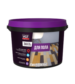 Эмаль VGT ВД-АК-1179 для пола "Профи", серо-коричневая RAL 8019, 2,5 кг