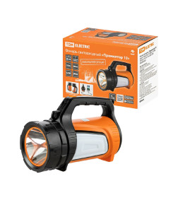 Фонарь светодиодный "Прожектор 10", аккумуляторный, 10 Вт LED+12 SMD+12 SMD, 350 лм, 3,7 В 2,4 Ач, USB, TDM SQ0350-0003