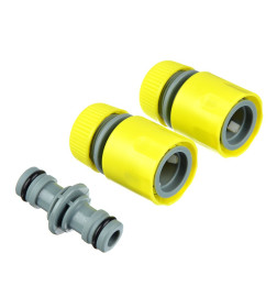 Набор для полива d1/2" (коннектор-1шт., коннектор с аквастопом-1шт., двойник-1шт.),INBLOOM 