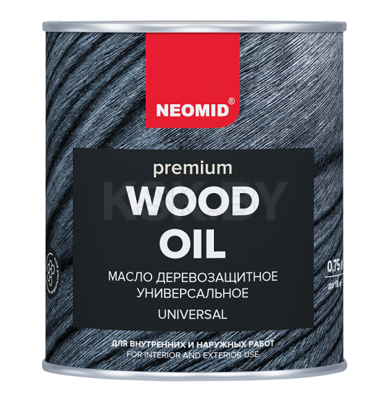 Масло деревозащитное NEOMID Premium, серый жемчуг, 0,75 л