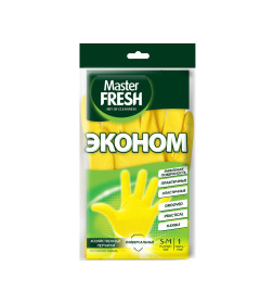 Перчатки хозяйственные латексные Master FRESH S-M (1 пара)