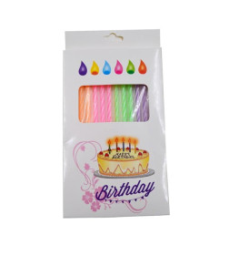 Свечи для торта (12шт.) 15 см, 86483 парафин