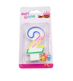 Свечи для торта Цифры "Celebration" 7 см, 86471 "2" парафин
