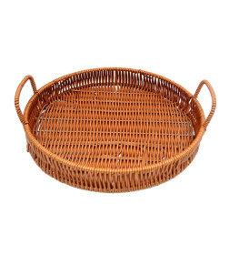 Ваза для фруктов/хлеба "Ротанг" 30*4,5 см, 107224 пластик
