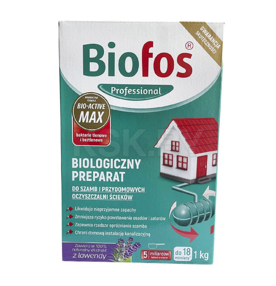 Биофос порошок для септиков и очистит.станций Biofos Professional 1 кг, коробка